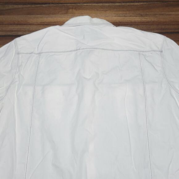 INC International Concepts LS White Pearl Snap Western Shirt - Size XL - Picture 4 of 5
